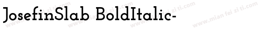 JosefinSlab BoldItalic字体转换